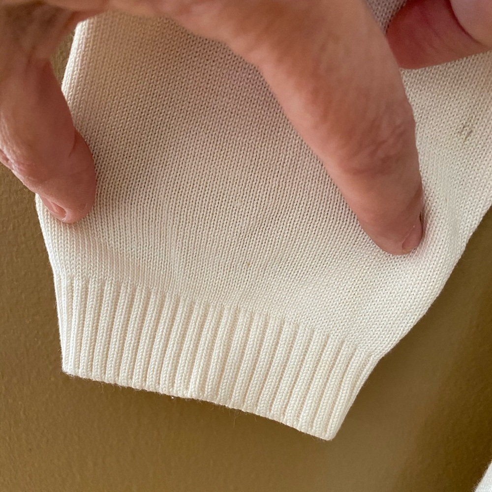 Brooks Brothers white/ beige cardigan - Picture 3 of 6